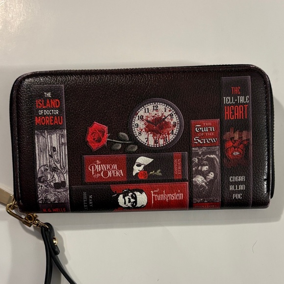 Gothic Horror Themed Wallet with Wrist Strap - Picture 2 of 4